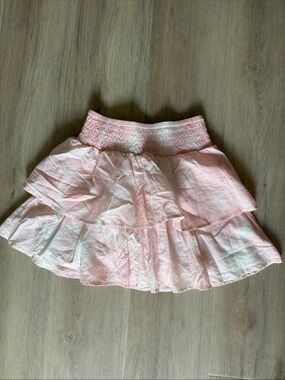 Ariella Light Pink Tiered Ruffle Skirt